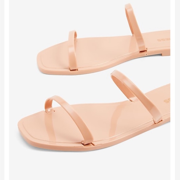 EXPRESS Jelly Slide Double Band Sandals - Picture 2 of 8